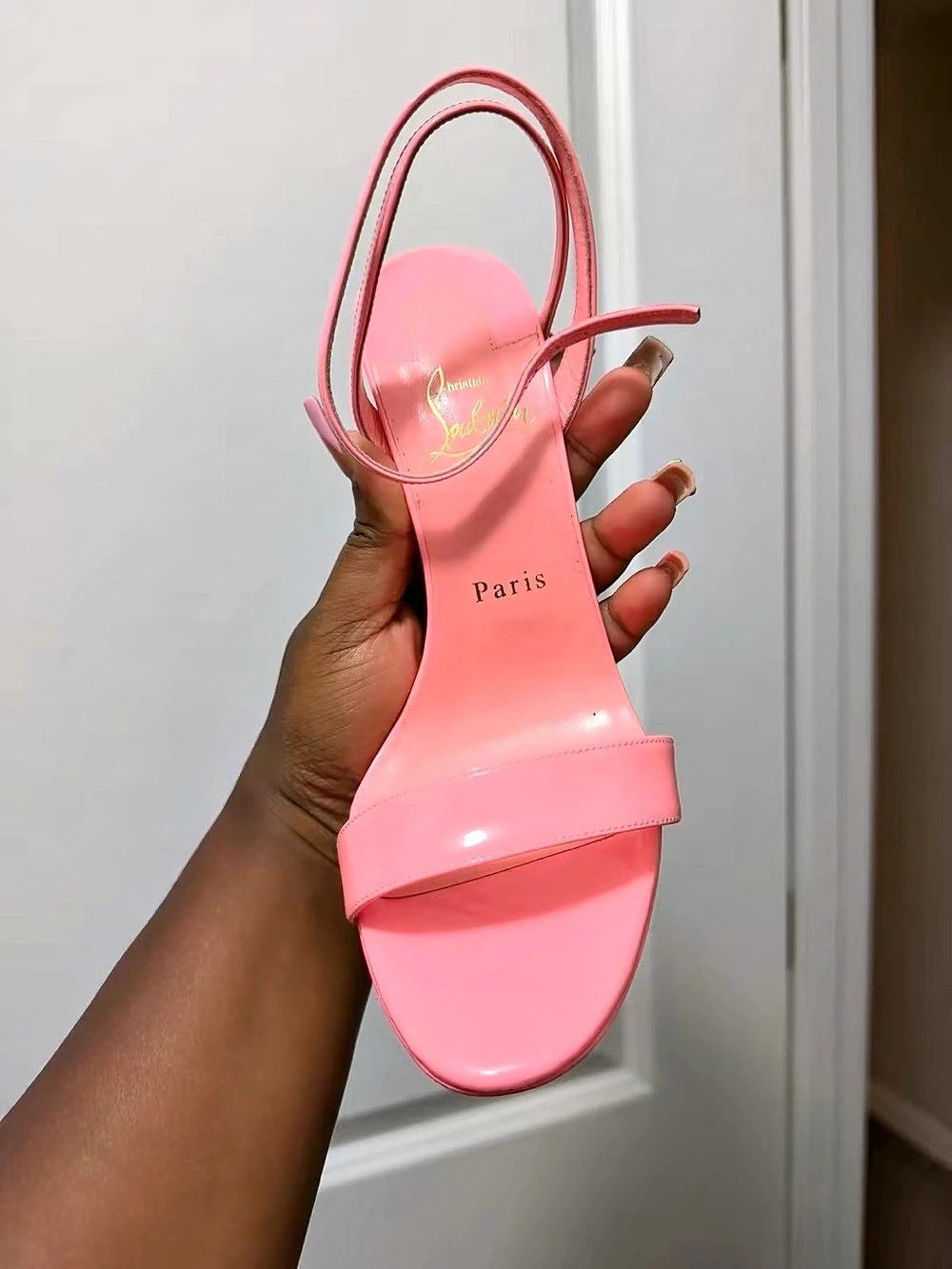 Christian Louboutin LoubiGirl 100 Heels Pink & Red EU 38